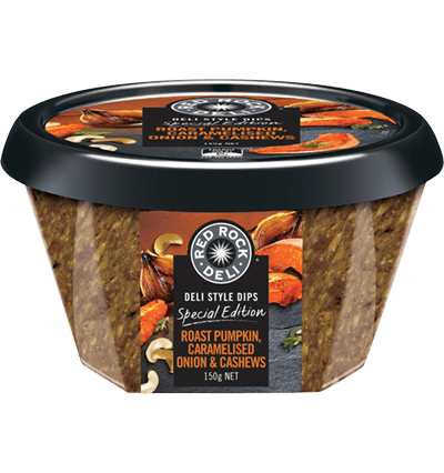 ROASTED PUMPKIN, CARAMELISED ONION & CASHEW DIP