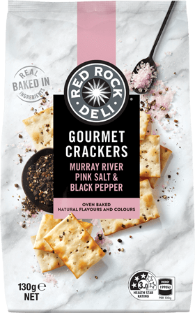 MURRAY RIVER PINK SALT & BLACK PEPPER GOURMET CRACKERS