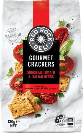 SUNDRIED TOMATO & ITALIAN HERBS GOURMET CRACKERS
