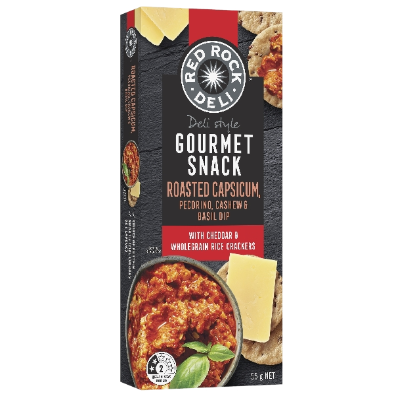 Gourmet Snack Roasted Red Capsicum Pecorino Cashews & Basil Dip 55g