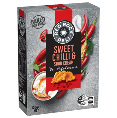 SWEET CHILLI & SOUR CREAM DELI STYLE CRACKERS